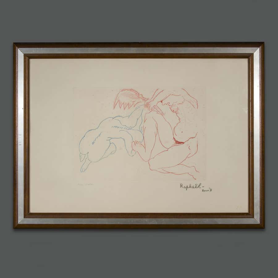 1970s Modern Antonietta Raphaël Signed Etching