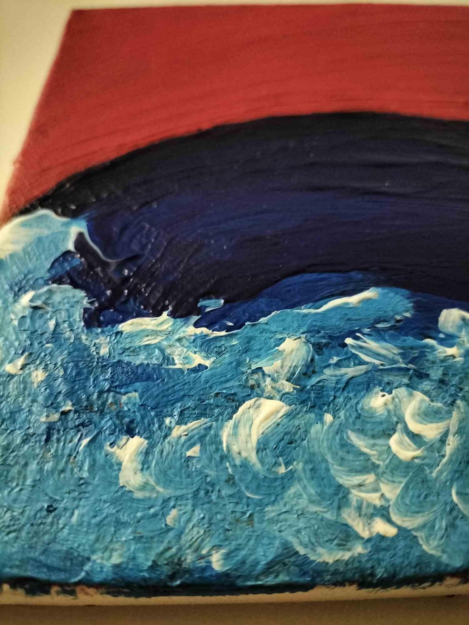L'onda audace - Pittura acrilica di Antonietta Valente - 2022 in vendita 1