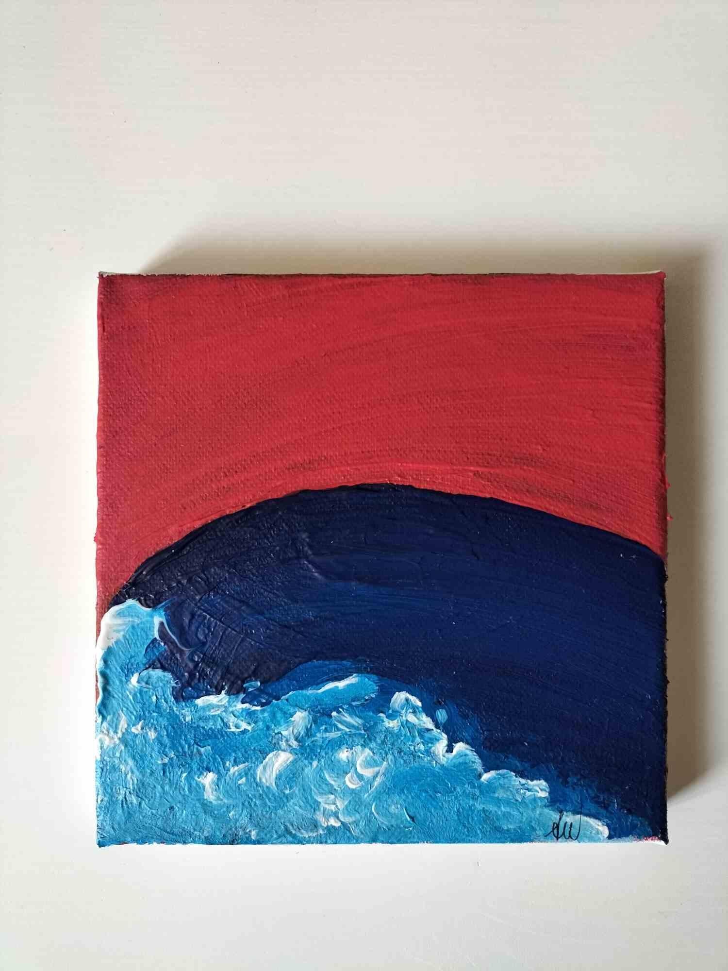 L'onda audace - Pittura acrilica di Antonietta Valente - 2022
