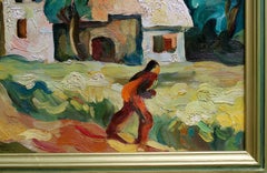 A walk in the brisk wind  Oil on cardboard, 48x60 cm