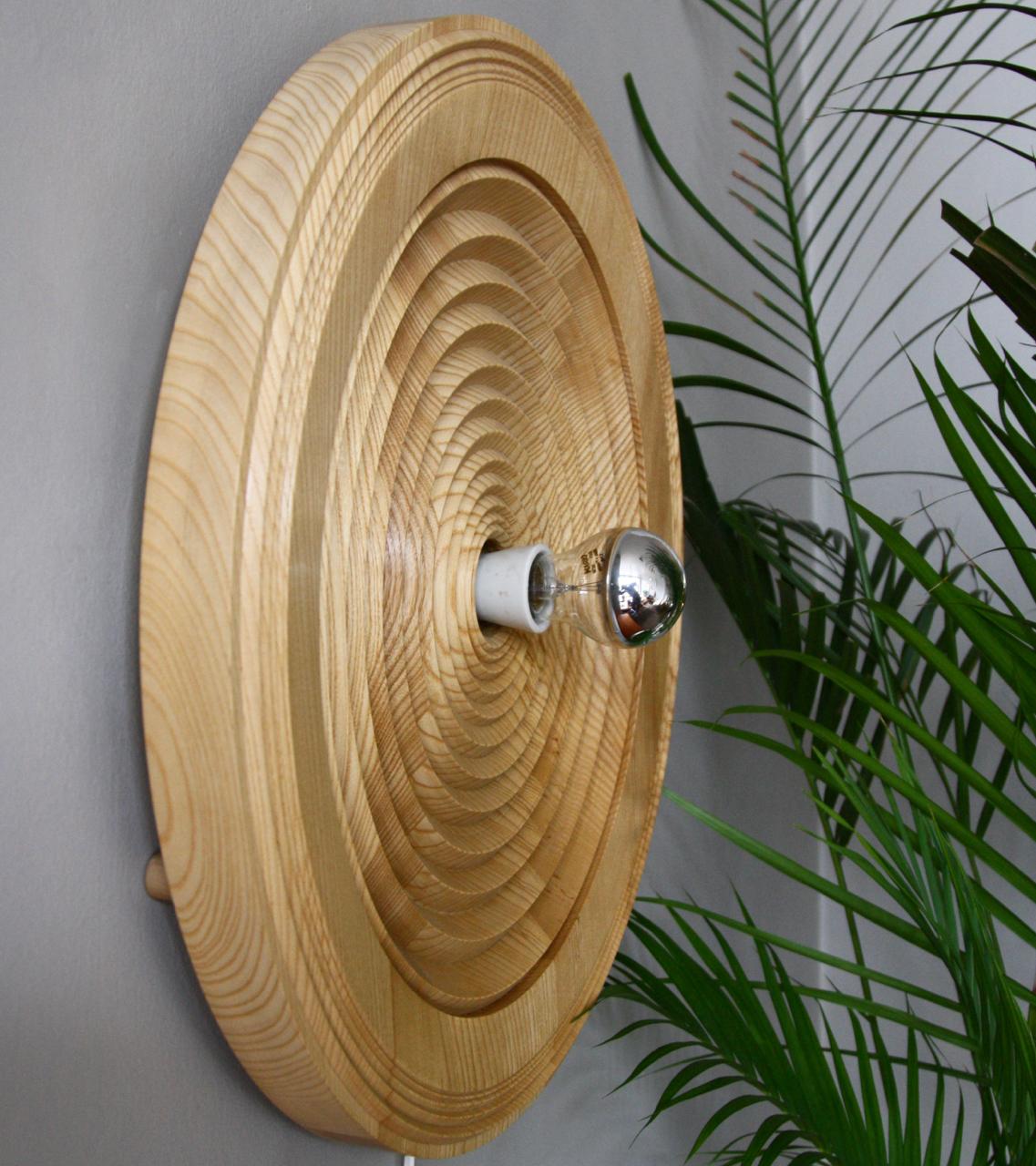 Antonín Hepnar Large Carved Oak Wall Light 5