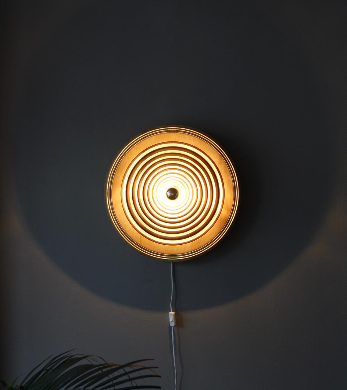 Antonín Hepnar Large Carved Oak Wall Light 1