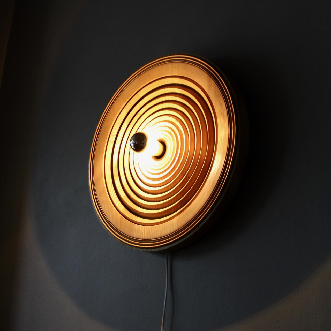 Antonín Hepnar Large Carved Oak Wall Light 2
