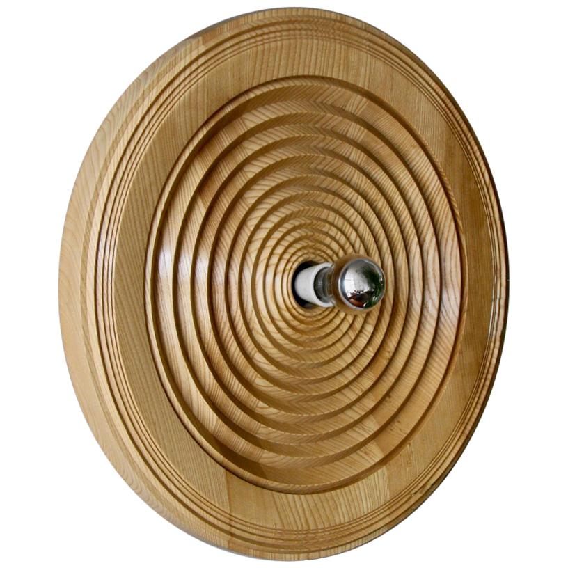 Antonín Hepnar Large Carved Oak Wall Light