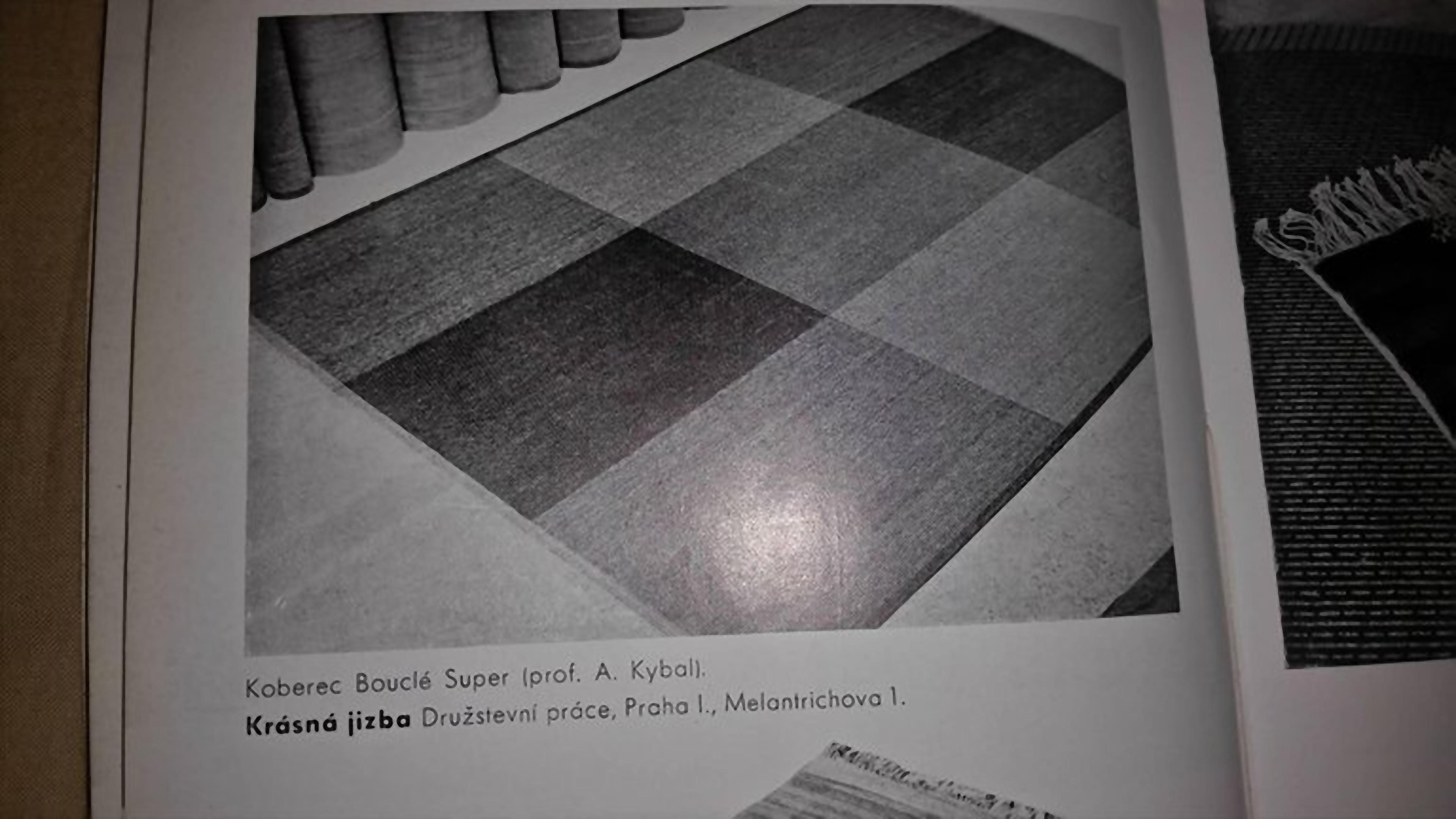 Antonín Kybal Modernist Geometric Carpet, 1950s 1