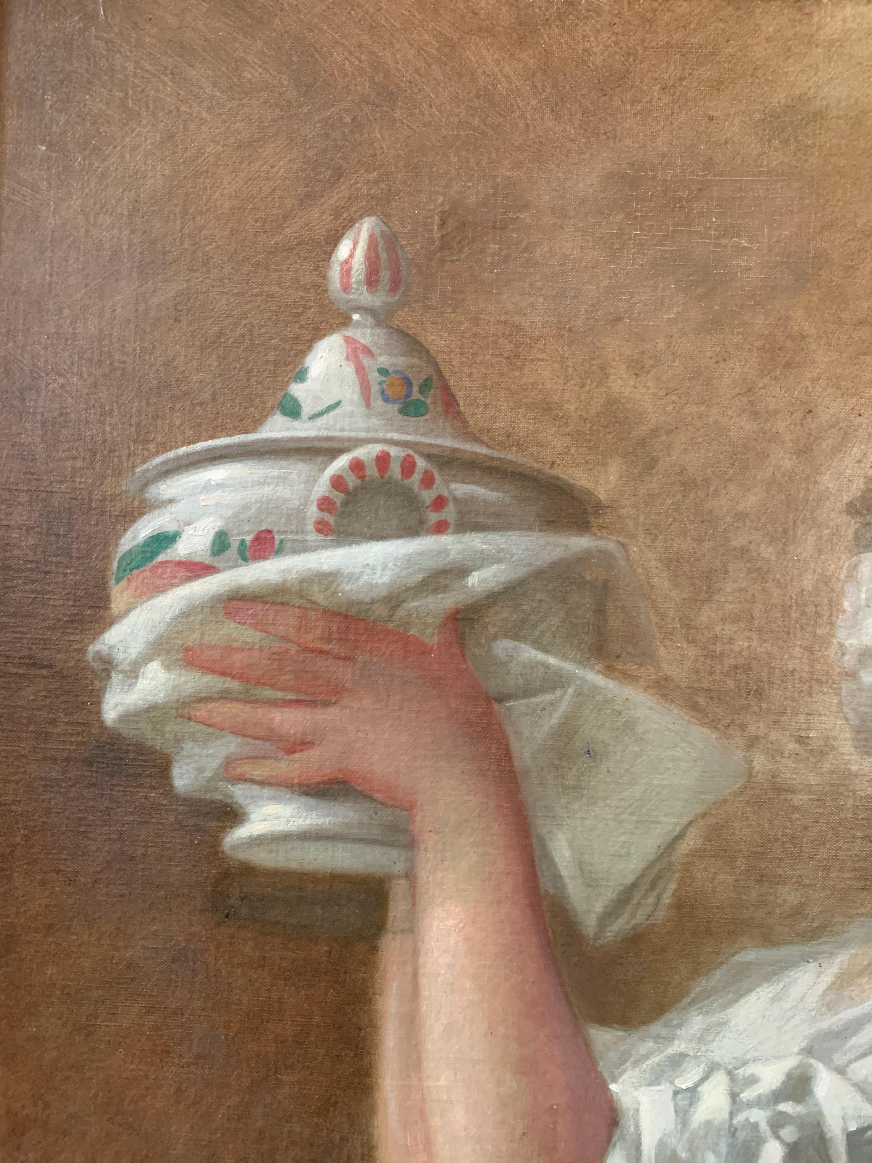 La Servante Antonin Marie Chatinière (1828/1916) - École française Painting par Antonin Marie Chatiniere