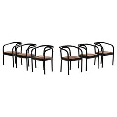 Antonin Suman for TON Armchairs in Black Lacquered Wood 