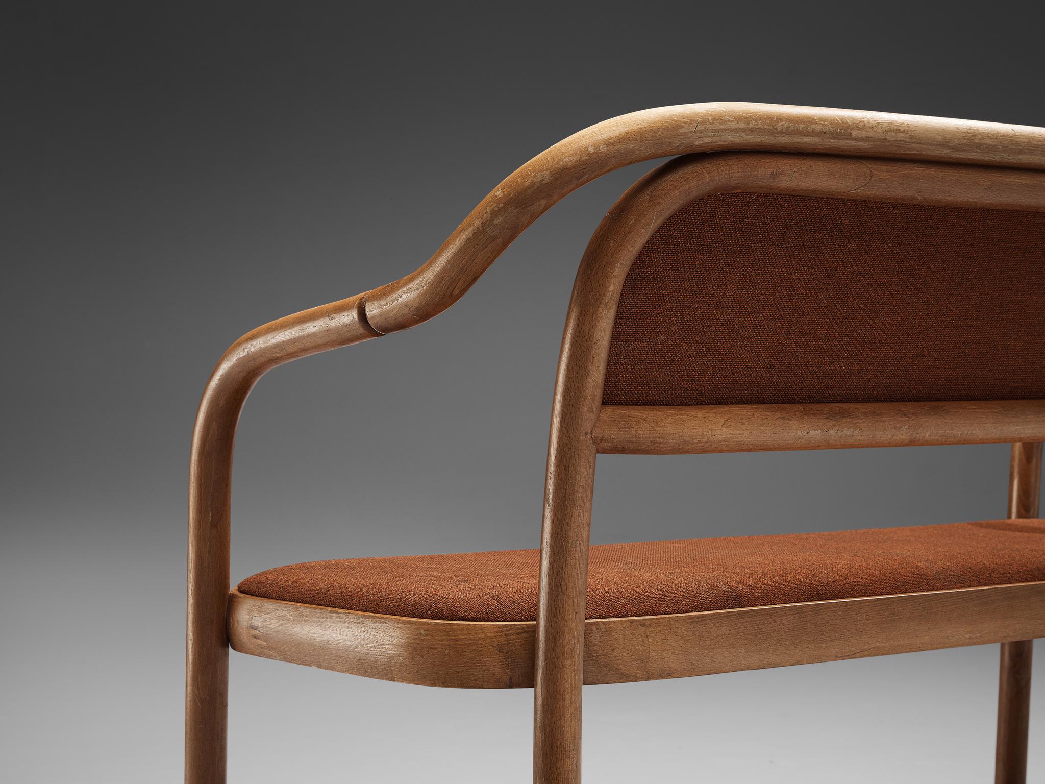 Czech Antonín Šuman for TON Bench in Bentwood and Fabric  For Sale
