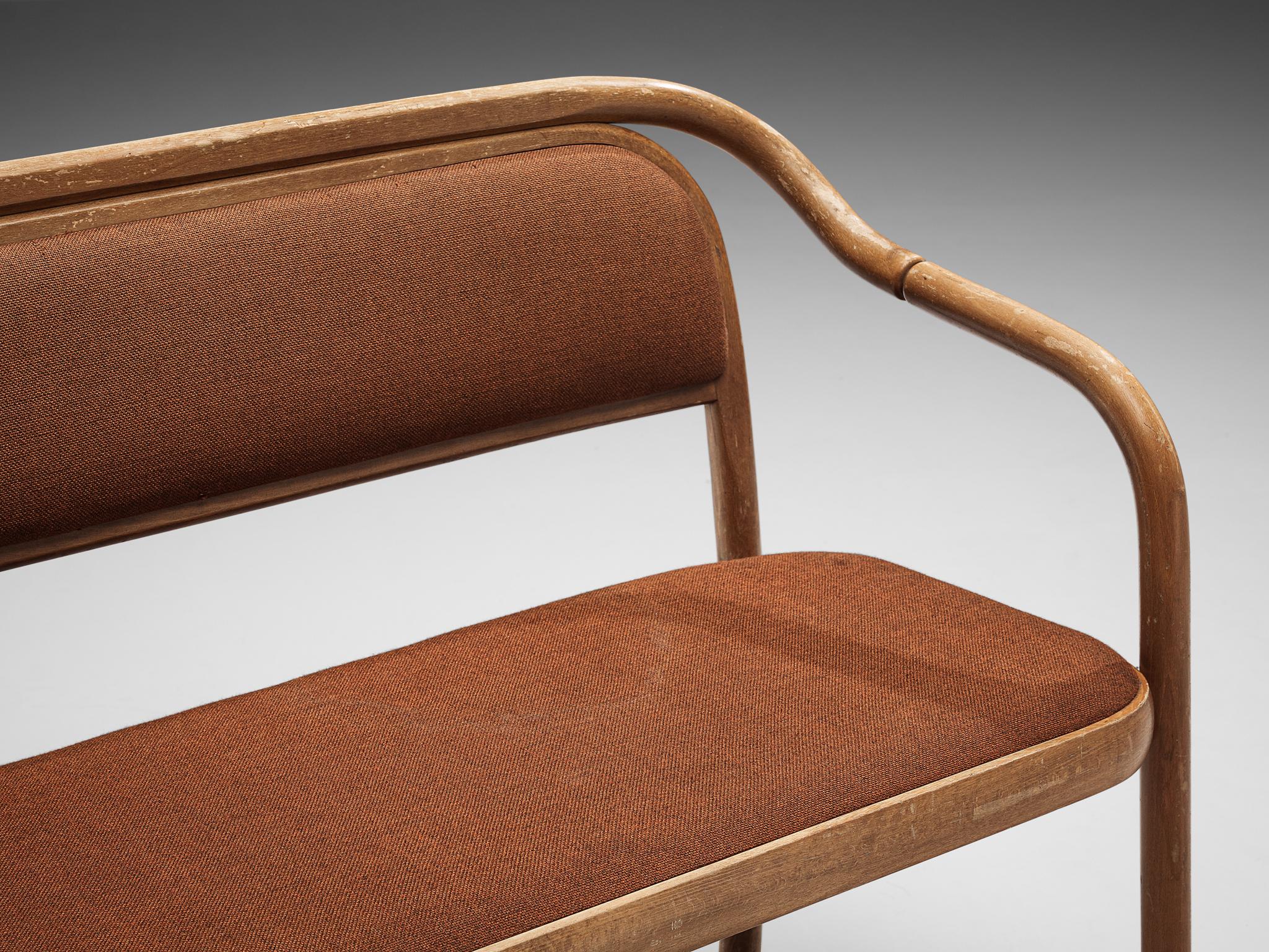 Late 20th Century Antonín Šuman for TON Bench in Bentwood and Fabric  For Sale
