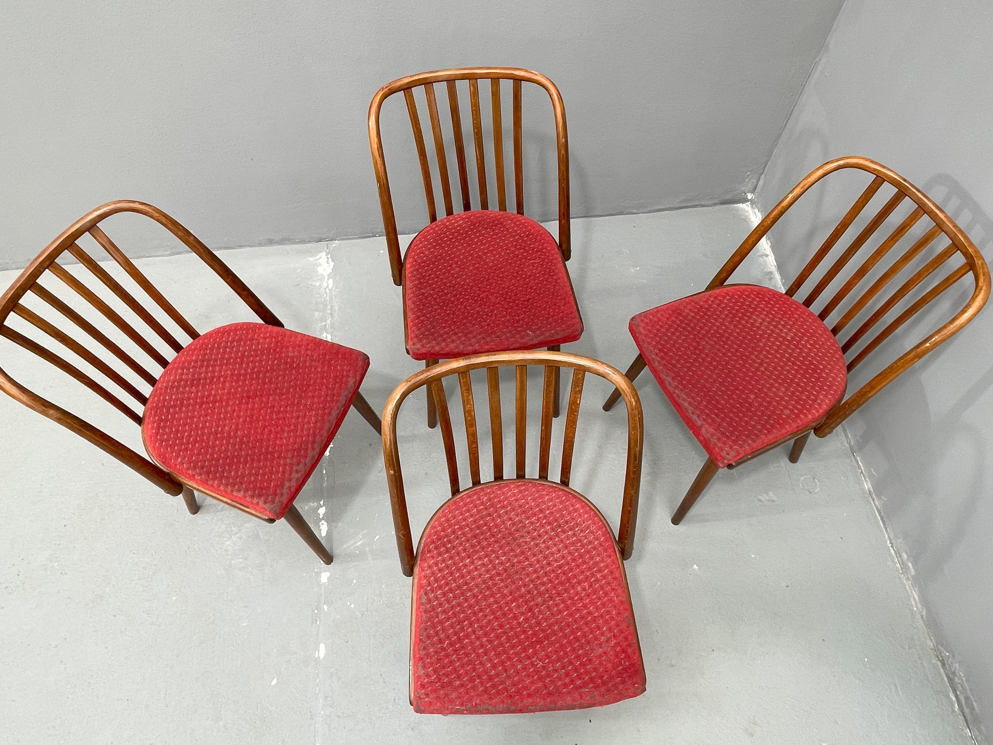 20th Century Antonín Šuman – set of chairs from the 1960s, Czechoslovakia For Sale