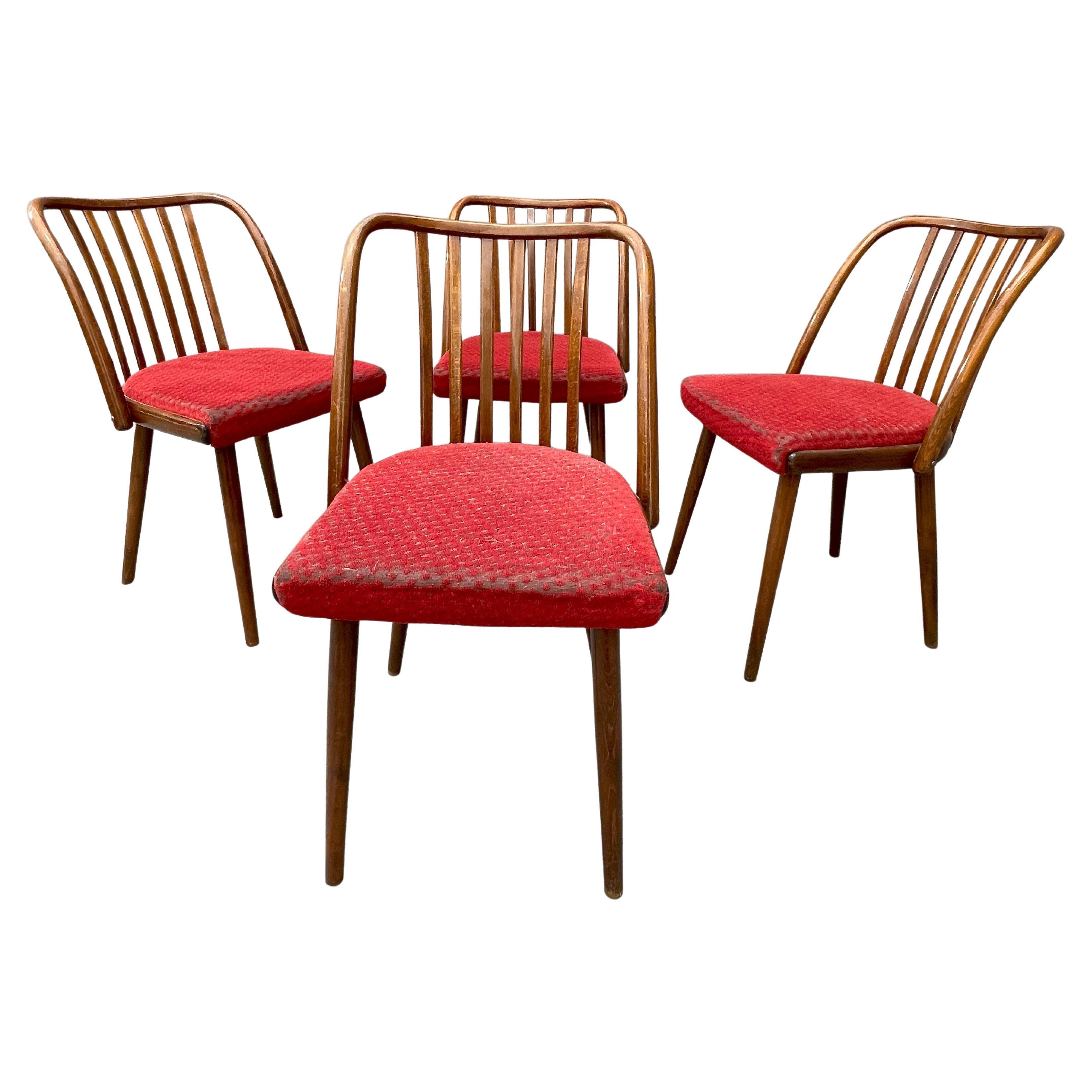 Antonín Šuman – set of chairs from the 1960s, Czechoslovakia