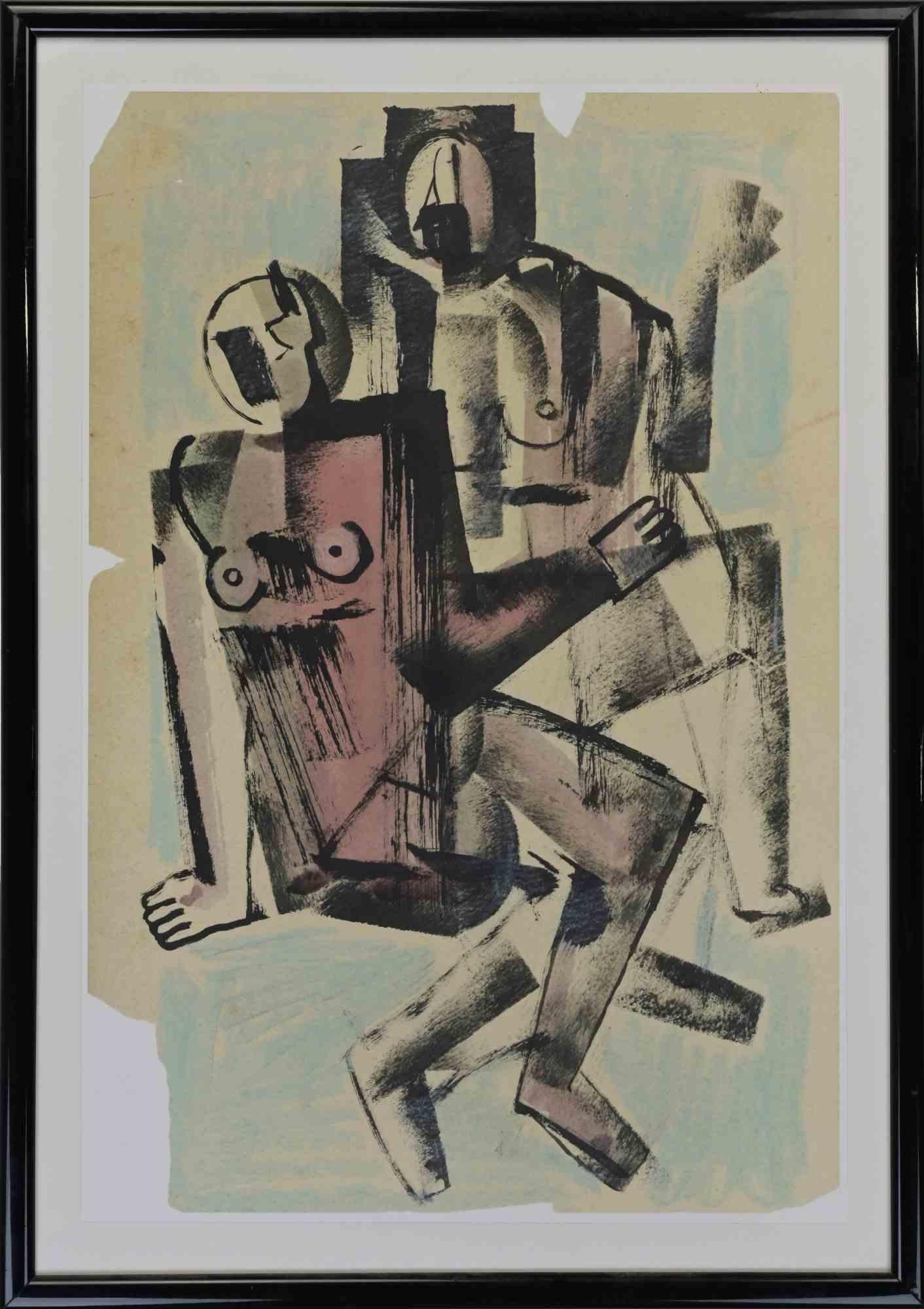 Personnages Constructivistes Assises ist ein modernes Kunstwerk von Antonina Sofronova aus den 1920-30er Jahren. 

Gemischte Medien auf Papier.

Inklusive Rahmen: 48,5 x 34,5 cm

Antonina Sofronova (1892-1966) war eine Moskauer Malerin, Grafikerin