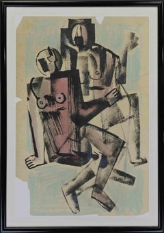 Personnages Constructiviste - Techniques mixtes d'Antonia Sofronova - Années 1920