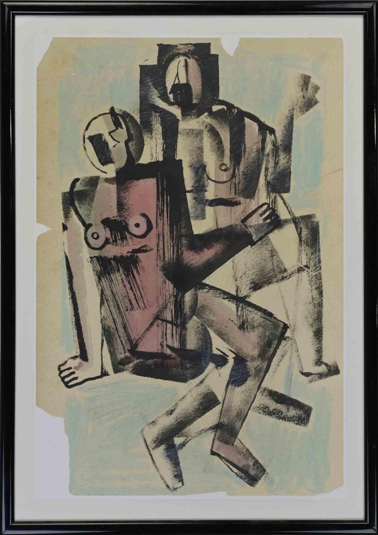 Personnages Constructiviste - Mixed Media by Antonina Sofronova - 1920s, image size:768x1088