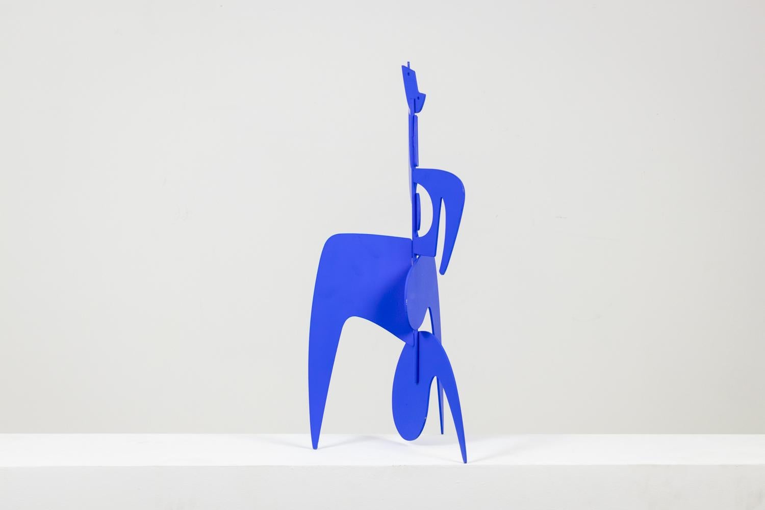 Laqué Antonine de Saint Pierre. Sculpture de Blue Bugler. Contemporain.