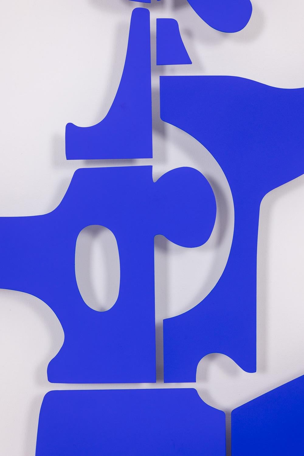 Antonine de Saint Pierre Blue lacquered metal panel. Contemporary Lacado en venta