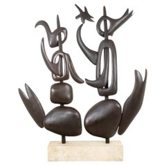 Antonine de Saint Pierre. Escultura metálica curvada. Obra contemporánea.