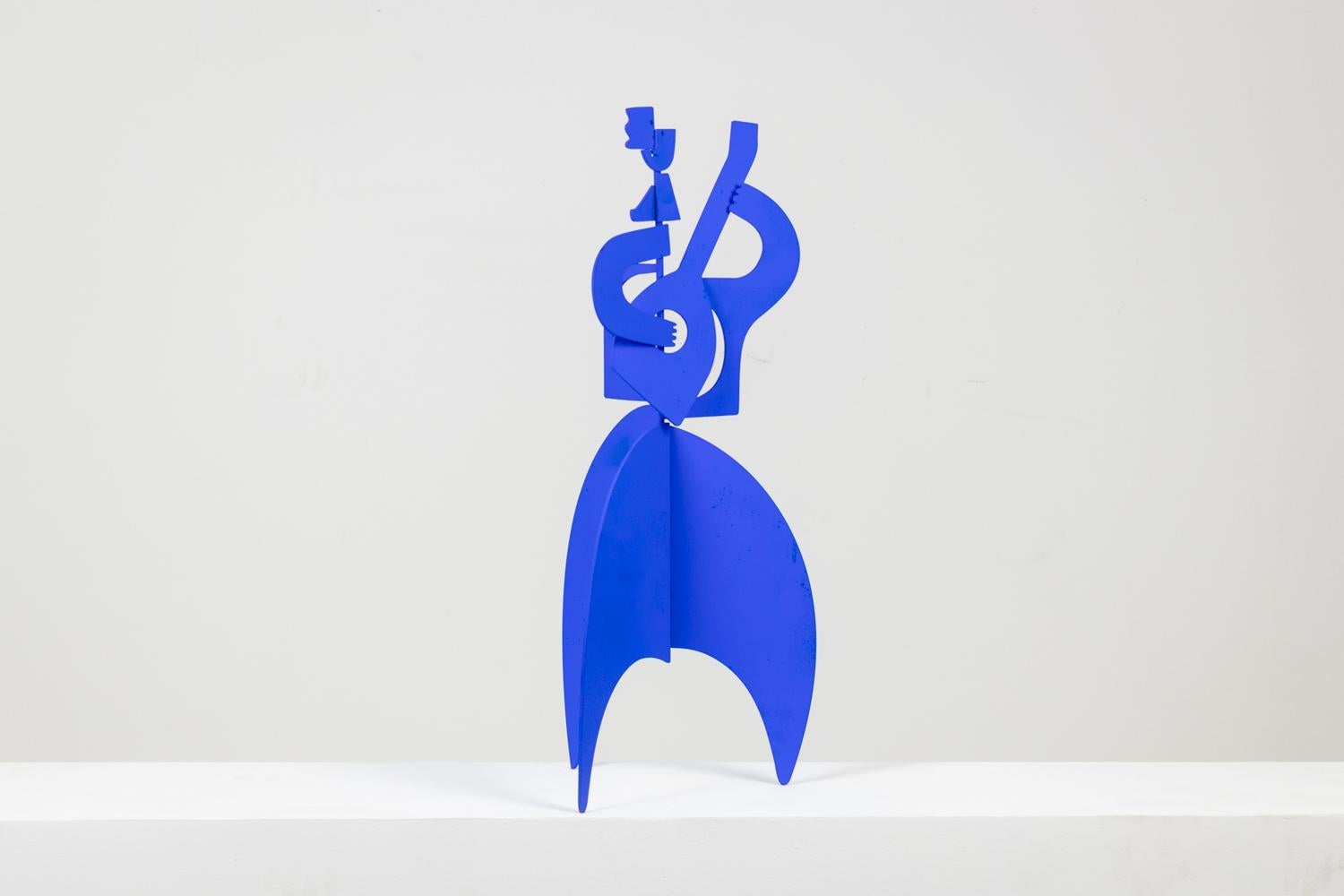 French Antonine de Saint Pierre. “Mr Guitare” sculpture. Contemporary.