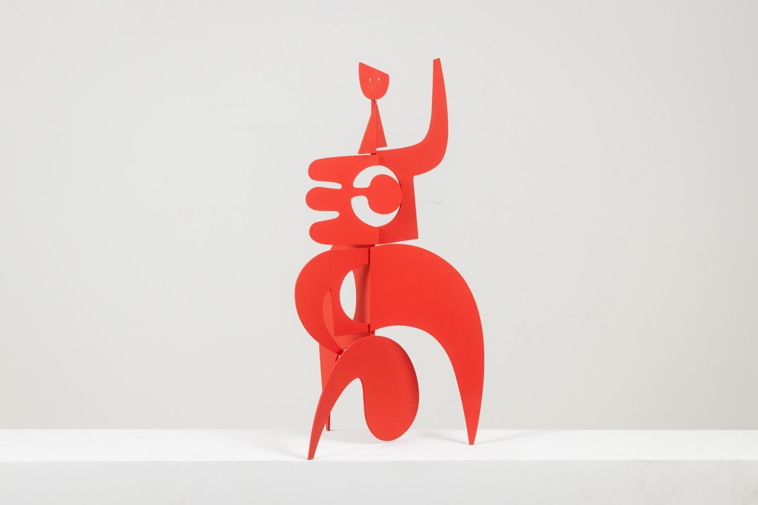 Français Antonine de Saint Pierre. Sculpture d'Anna rouge. Contemporain. en vente