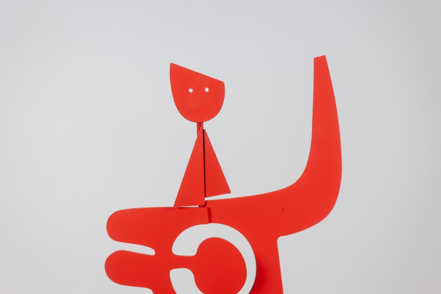 Métal Antonine de Saint Pierre. Sculpture d'Anna rouge. Contemporain. en vente