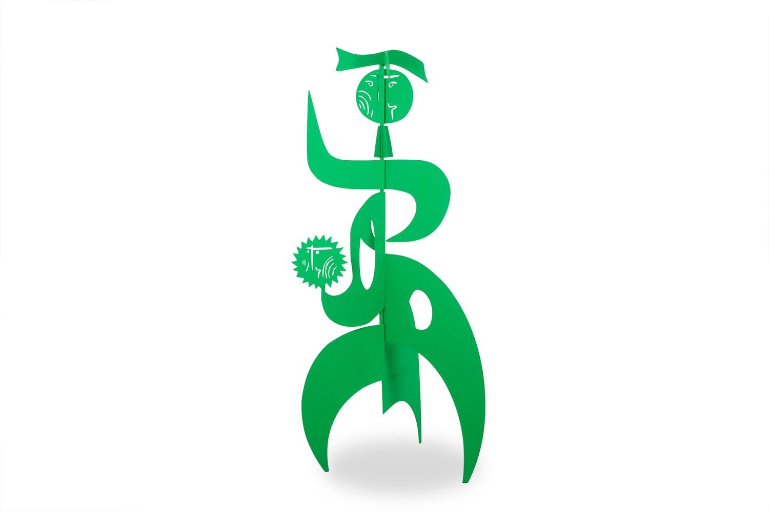 Antonine de Saint Pierre, signed.

Sculpture entitled “Soleil”, in green lacquered metal.

Work of a contemporary French artist.

Dimensions: H 180 x W 90 x D 70 cm

Reference: LS62223009M