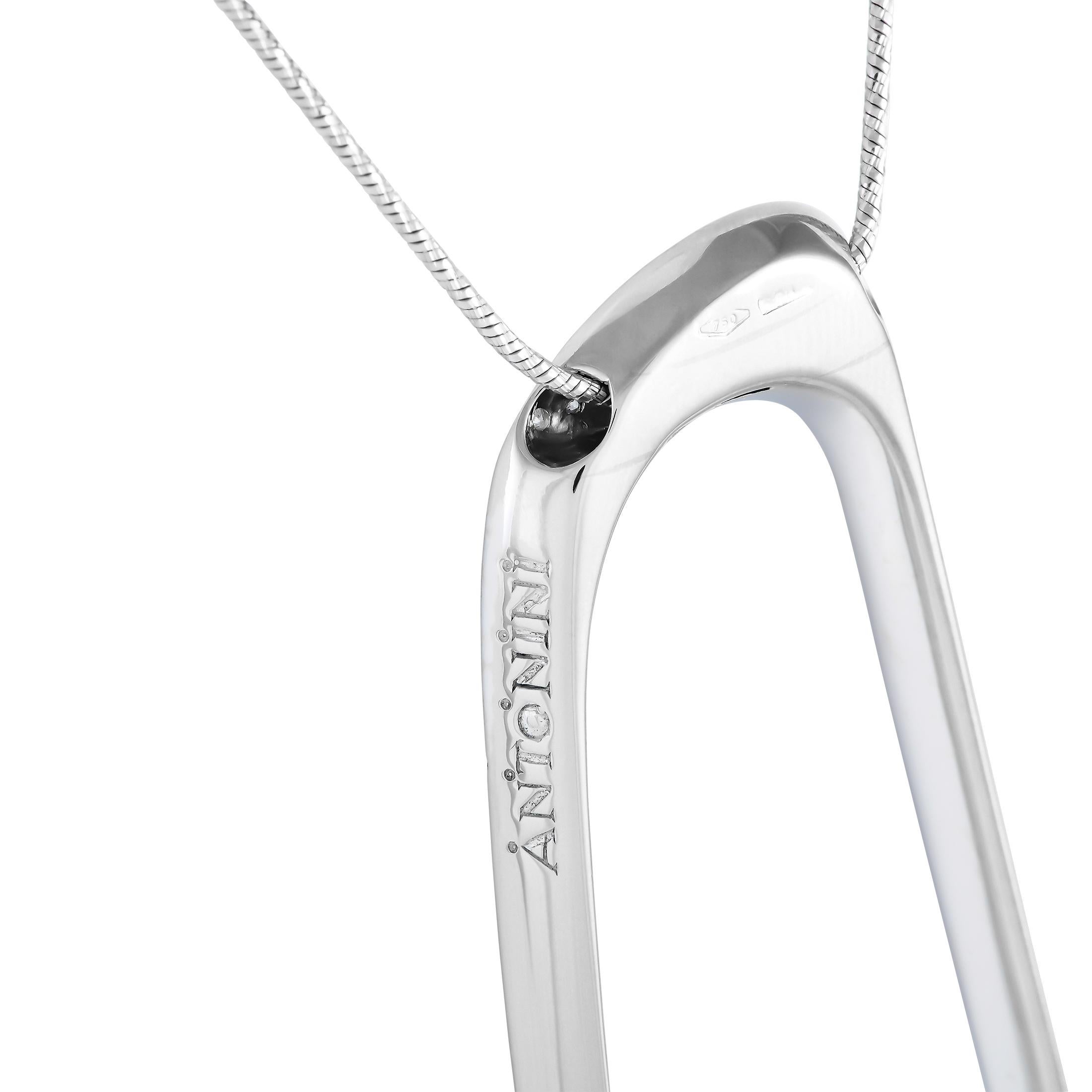 Collar de diamantes Antonini de oro blanco de 18 quilates y 3,25 ct AN16-012424 Corte redondo