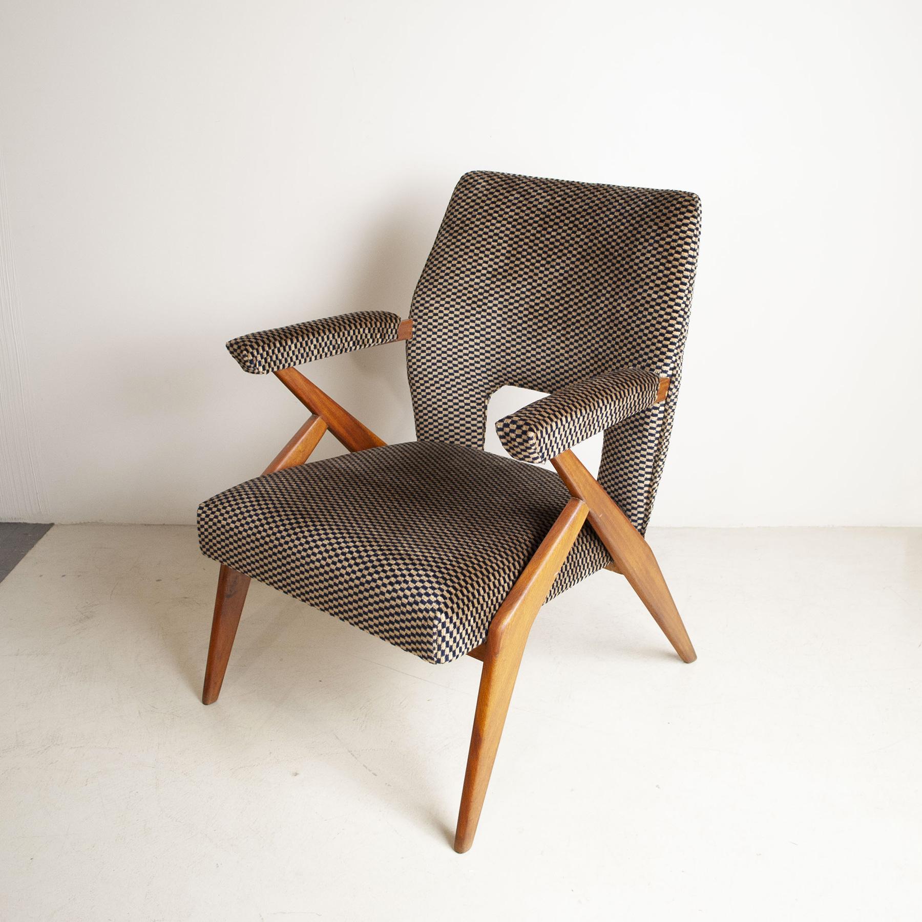 Mid-Century Modern Antonino Gorgone Italian Midcentury Armchairs For Sale