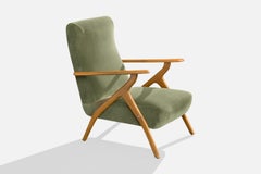 Antonino Gorgone, Sedia da salotto, Wood, Velluto, Italia, anni '50