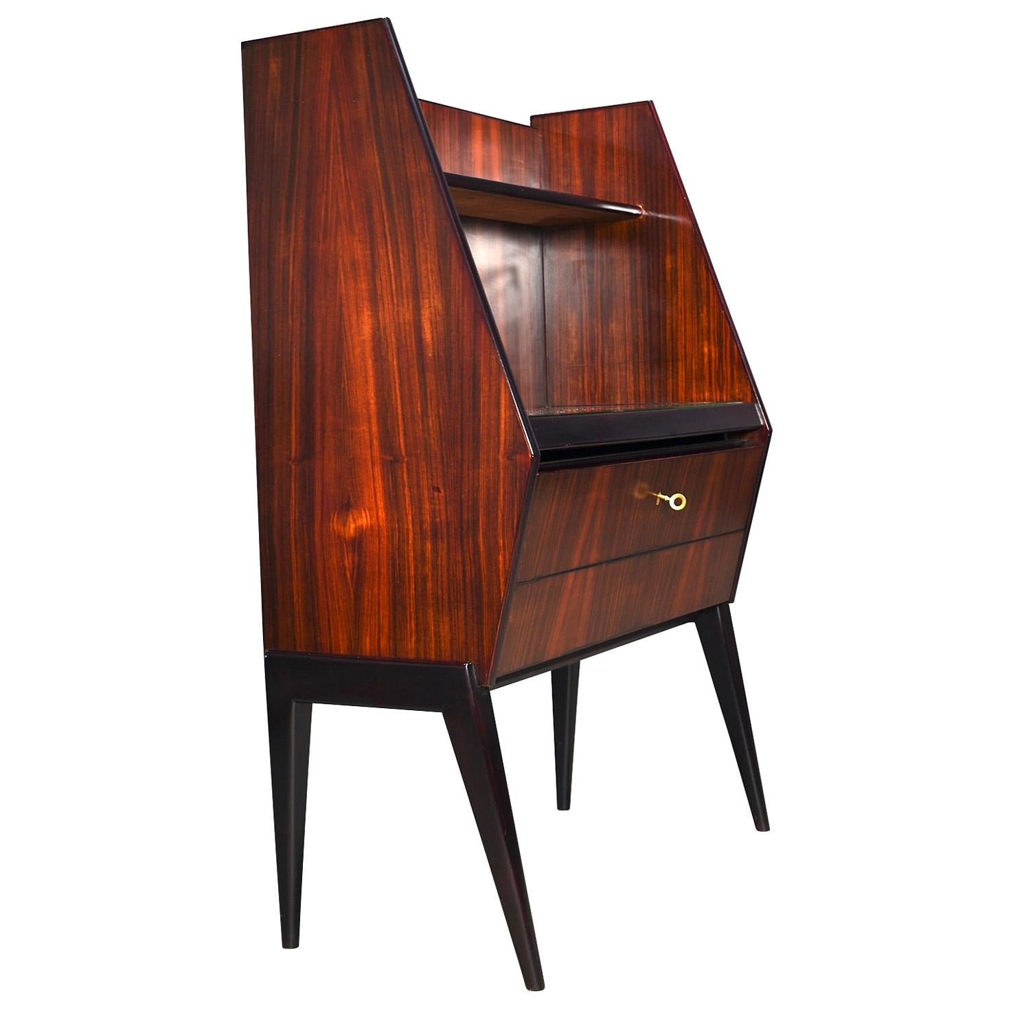 Antonino Gorgone Midcentury Secretaire / Desk Cabinet, Italy, circa 1950 For Sale