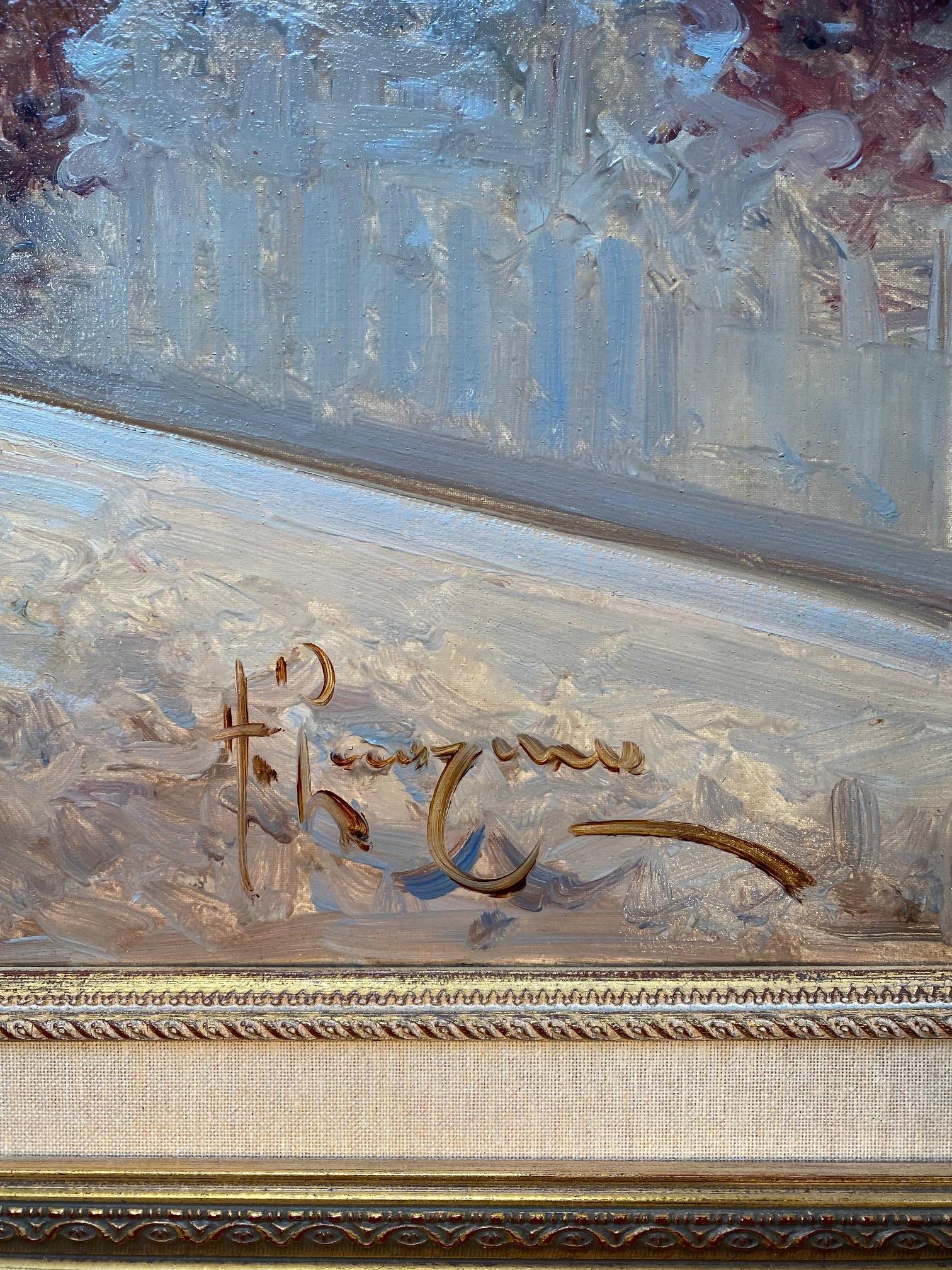 Scena impressionista di donne di Antonino Pecoraro - Olio su tela 50x60 cm 8