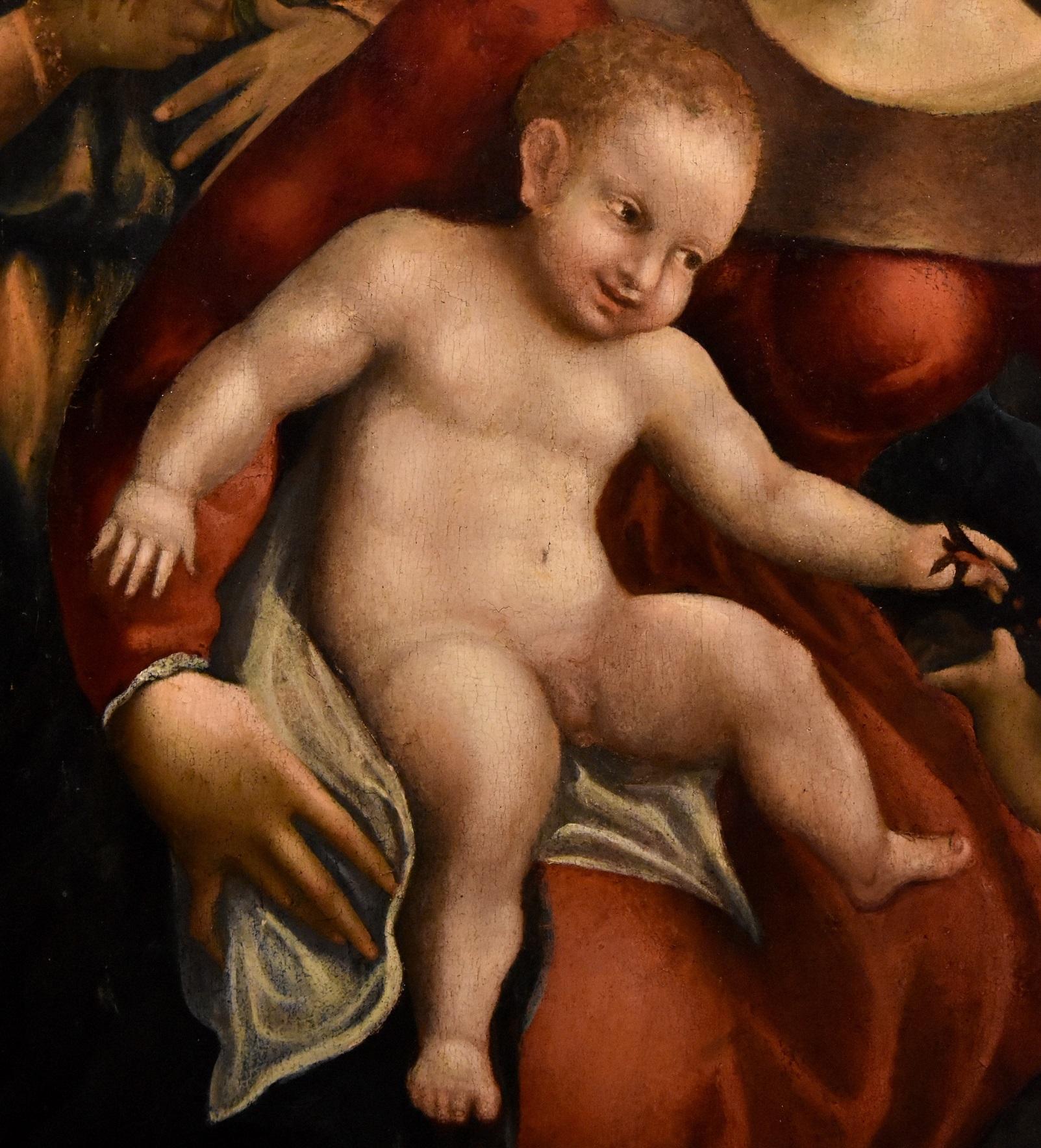Madonna Correggio, Gemälde Öl auf Tisch, 16. Jahrhundert, Italienischer Altmeister, religiös  (Alte Meister), Painting, von Antonio Allegri, known as Correggio (Correggio c. 1489 - 1534)