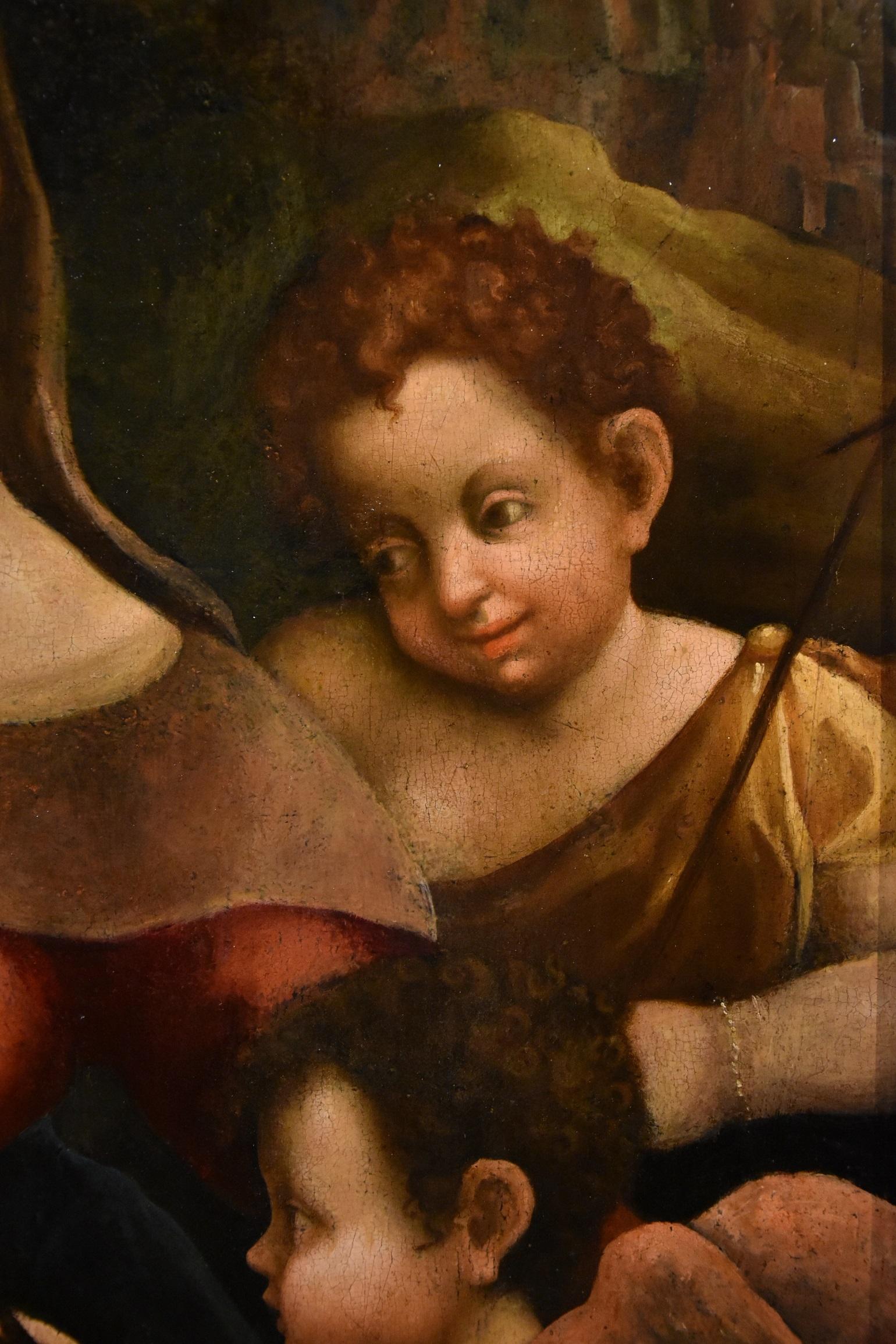 Madonna Correggio Pintura Óleo sobre tabla Siglo XVI Antiguo maestro Italiano Religioso en venta 3