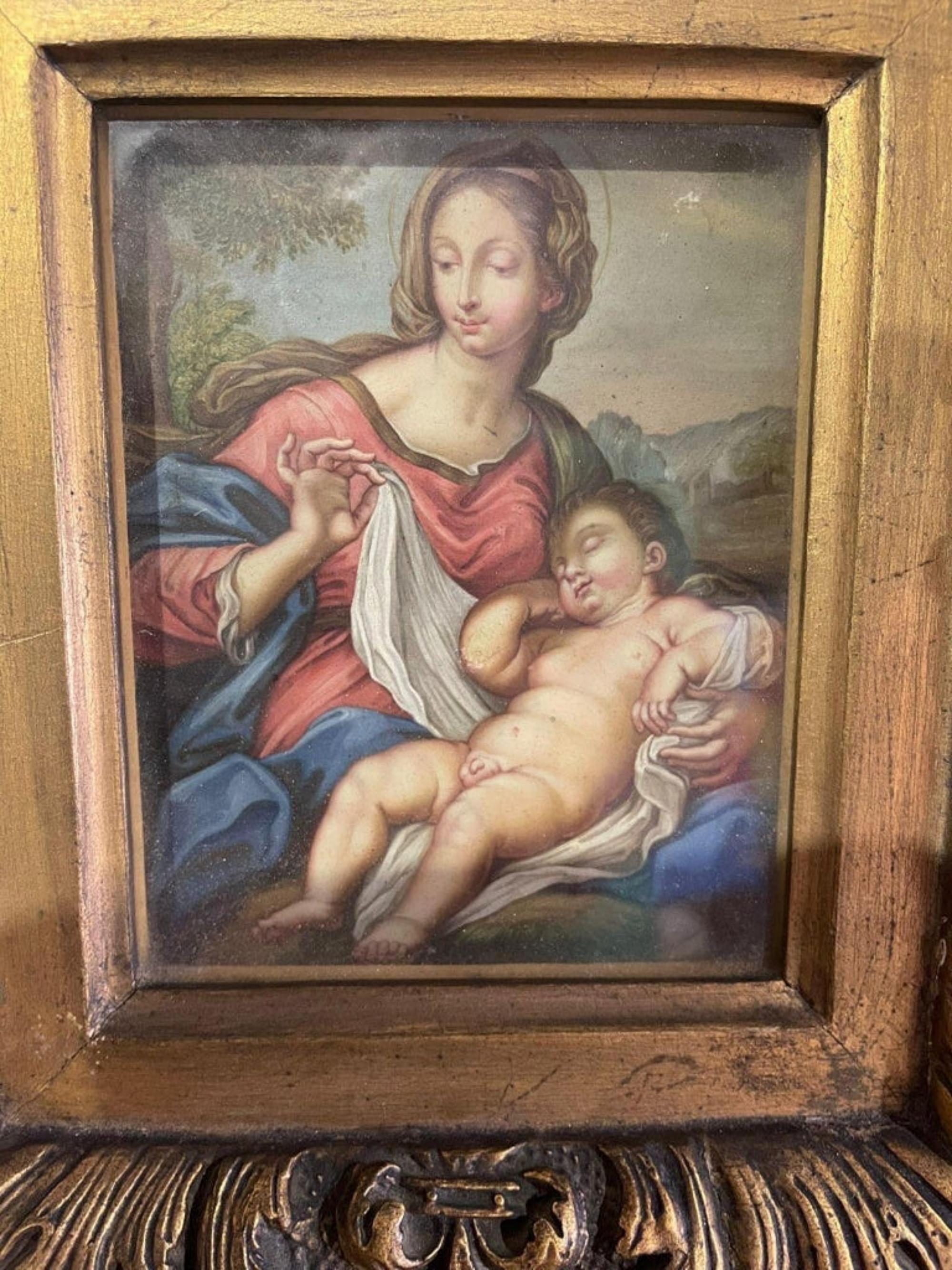 Hand-Crafted Antonio Allegri, Our Lady with the Child Jesus 16th Century For Sale