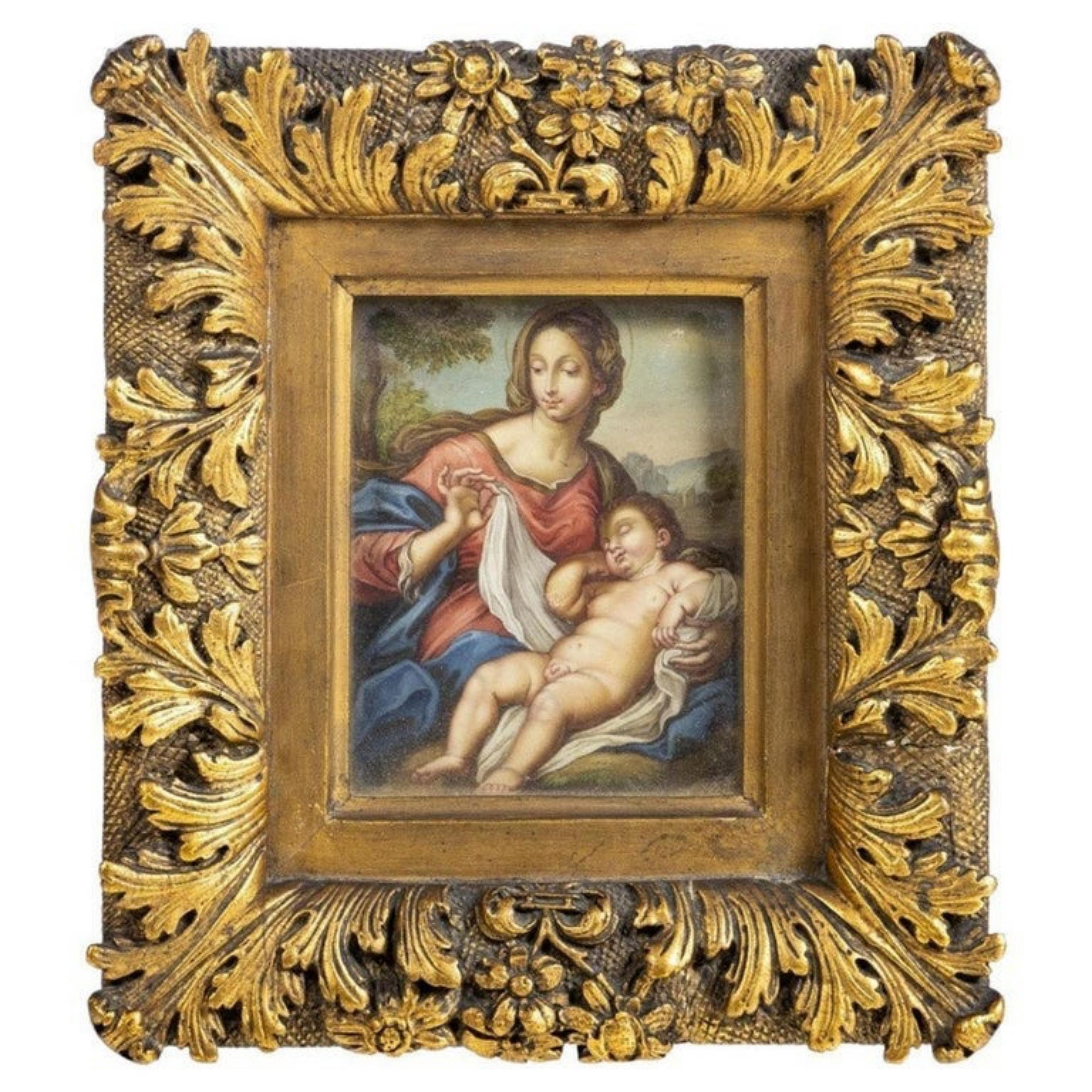 Antonio Allegri, Our Lady with the Child Jesus 16th Century In Good Condition For Sale In Madrid, ES