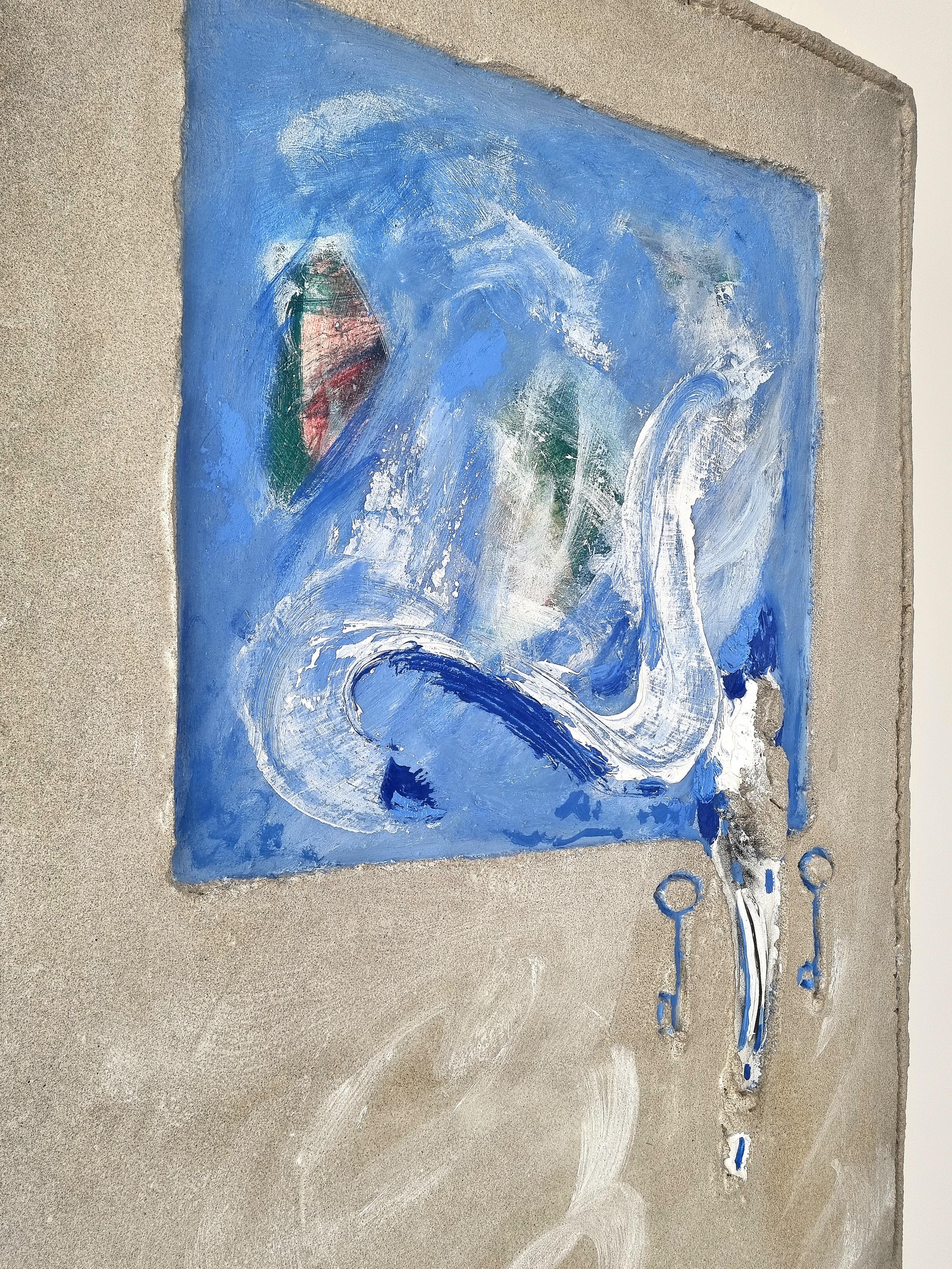 Antoni Amat  tecnica mista astratta originale - Abstract Painting Grigio di Antonio Amat