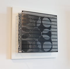 ANTONIO ASIS Parigi 2010 "Vibration 4 Grands 9 Petits" Scultura da parete Op-Art