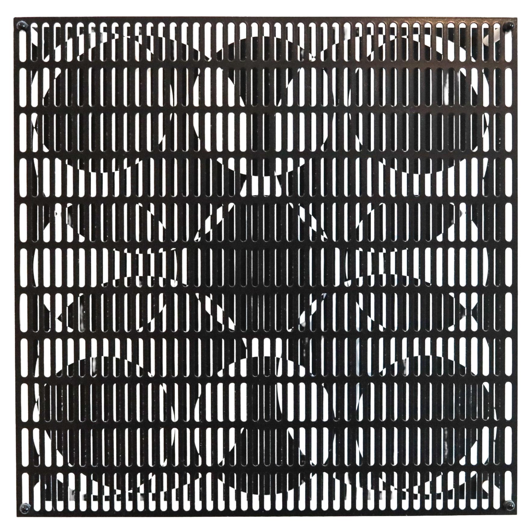 ANTONIO ASIS Paris 2010 "Vibration 4 Grands 9 Petits" Op-Art Wall Sculpture