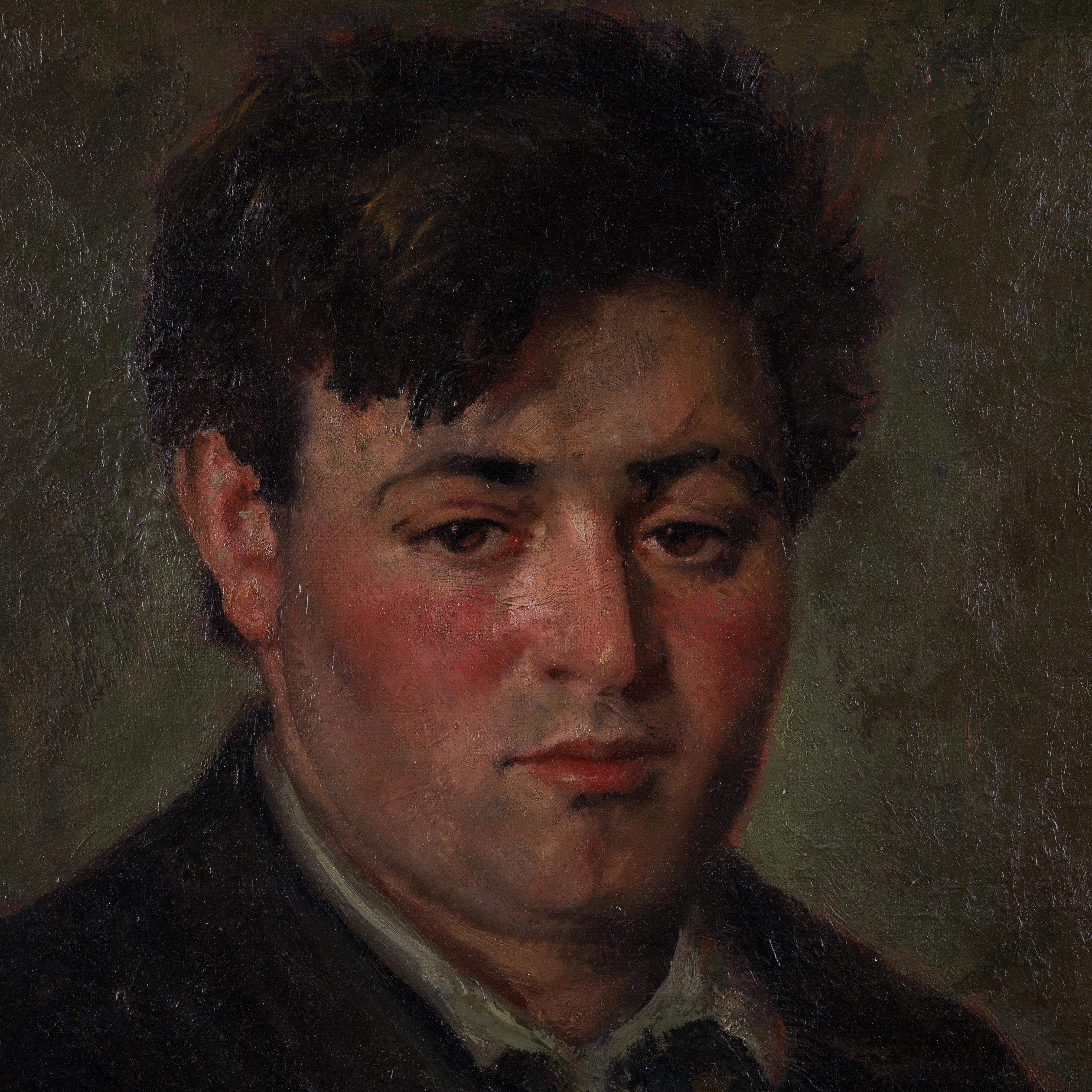 Antonio Barone Gentleman, Porträtgemälde (Handbemalt) im Angebot