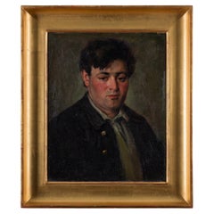 Antique Antonio Barone Gentleman Portrait Painting
