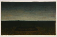 In Memoriam, signierter Landschafts-Siebdruck von Antonio Barrera