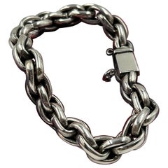 Antonio Belgiorno 900 Silver Link Bracelet, Argentina, Mid-20th Century