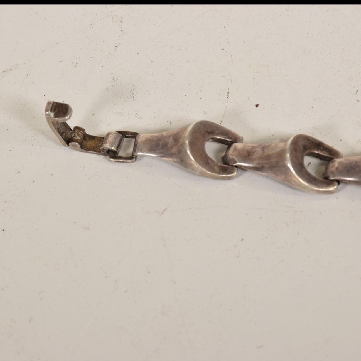 Argentine Antonio Belgiorno Silver Bracelet Argentina Modernist Clapper