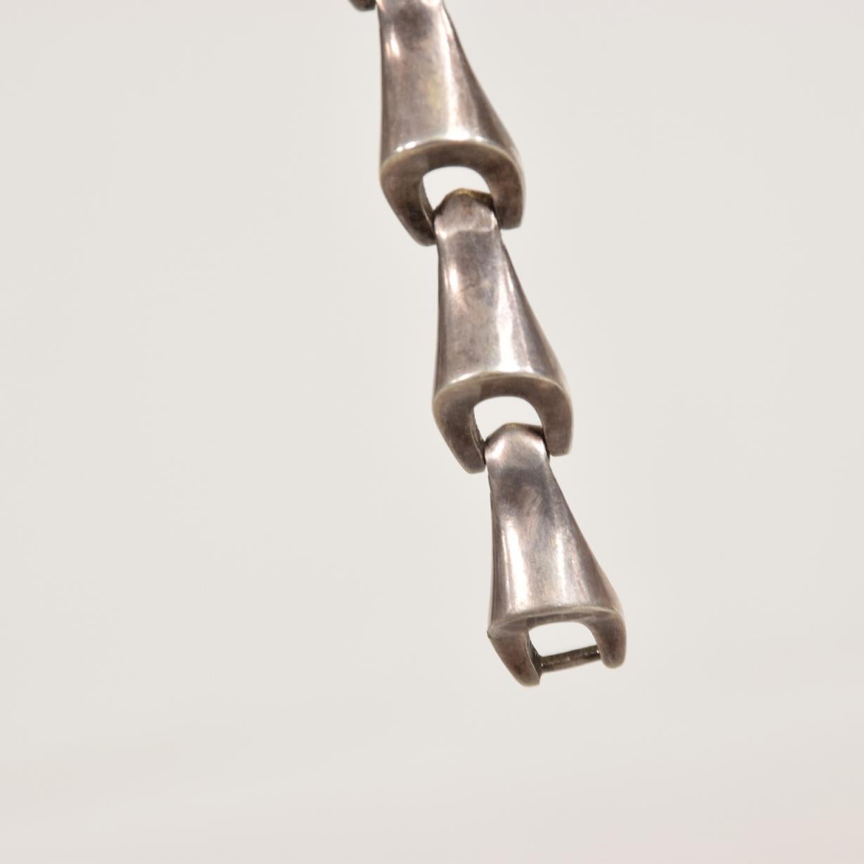 Antonio Belgiorno Silver Bracelet Argentina Modernist Clapper 1