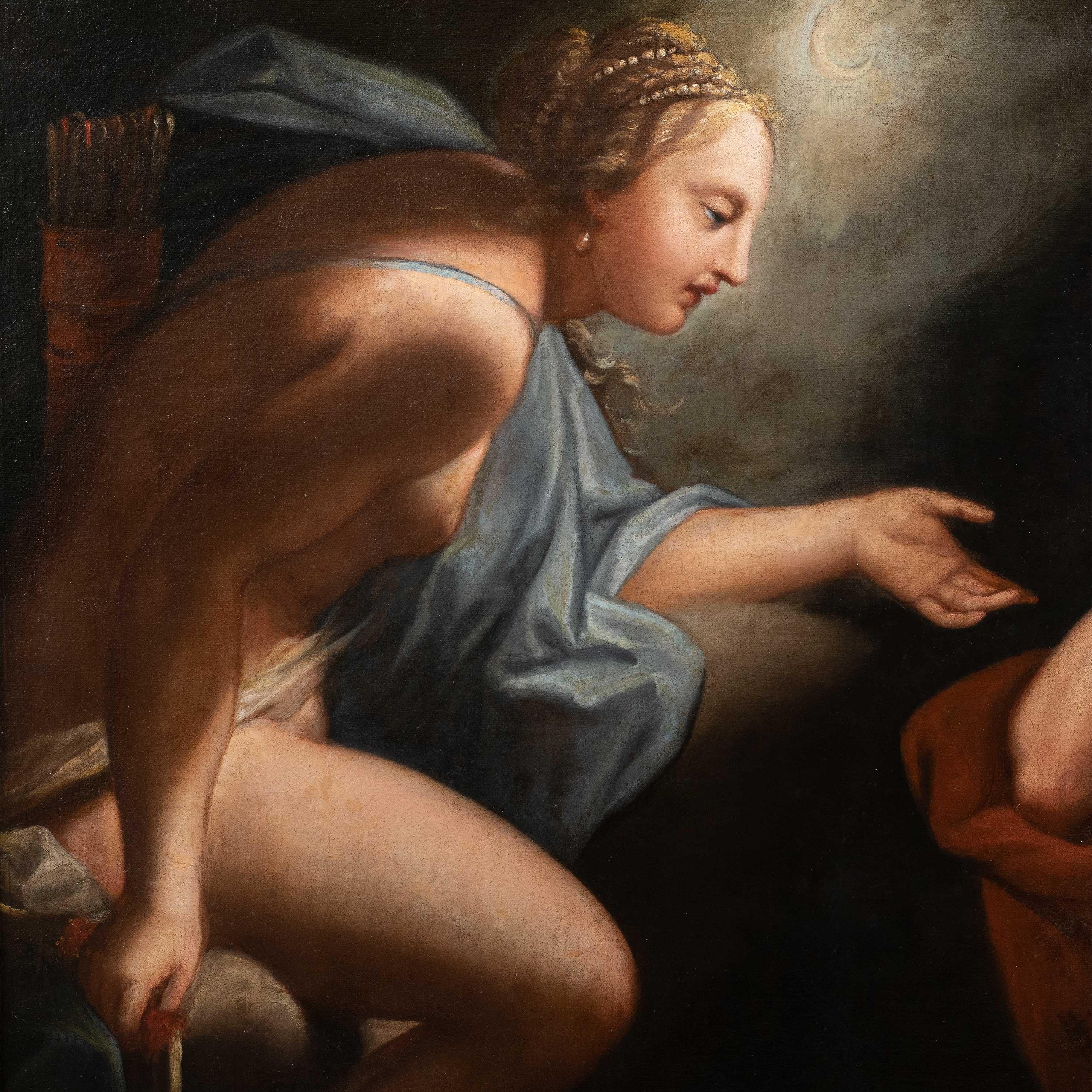 Antonio Bellucci (Venediger Meister) – Figurenmalerei des frühen 18. Jahrhunderts – Diana im Angebot 2