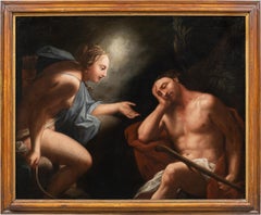 Antique Antonio Bellucci (Venetian master) - Early 18th century figure painting - Diana