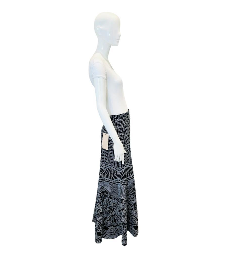 Antonio Beradi Silk Maxi Skirt In Excellent Condition For Sale In London, GB
