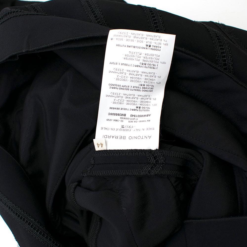 Antonio Berardi Black Draped Lace-Up Asymmetric Dress Size US 8 For Sale 6