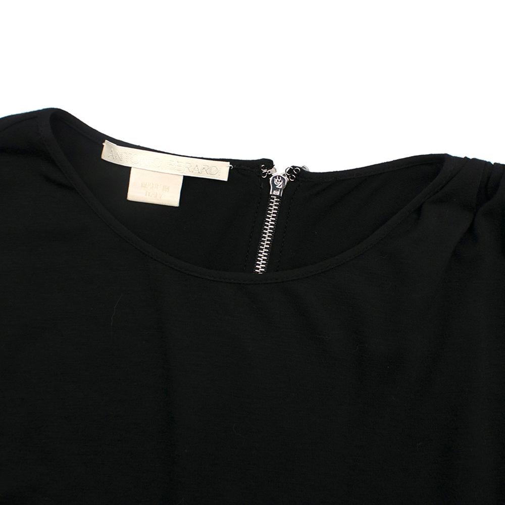 Antonio Berardi Black Draped Lace-Up Asymmetric Dress Size US 8 For Sale 2
