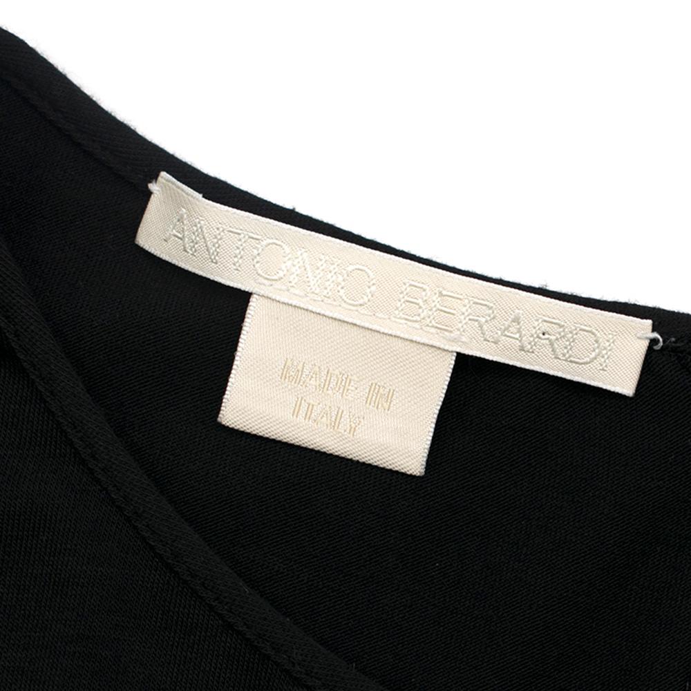Antonio Berardi Black Draped Lace-Up Asymmetric Dress Size US 8 For Sale 3