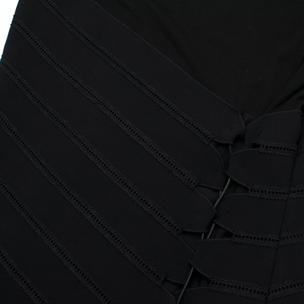 Antonio Berardi Black Draped Lace-Up Asymmetric Dress Size US 8 For Sale 4